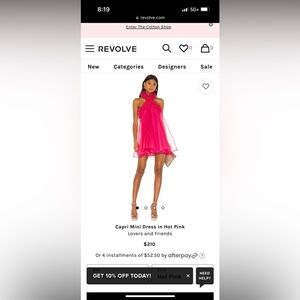 Capri Mini Dress in Hot Pink